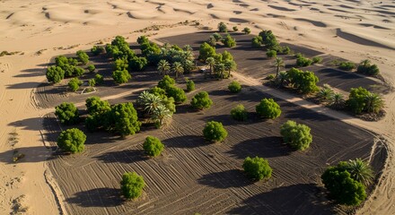 The rich, dark soil of a cultivated oasis plot.