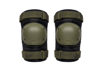 Pair of tactical knee pads isolated on transparent background