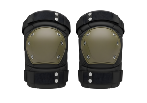 Pair of tactical knee pads isolated on transparent background