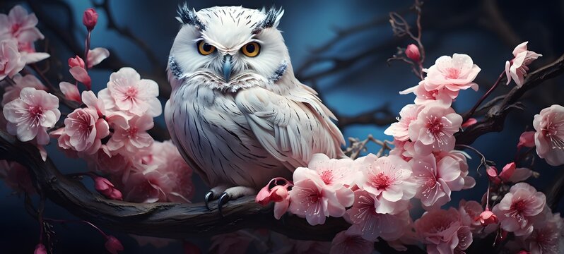 A white owl , a small creature made of glass that is sitting in the palm of your hand,generative AI