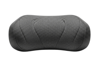 Dark gray peanut shaped massage ball isolated on transparent background