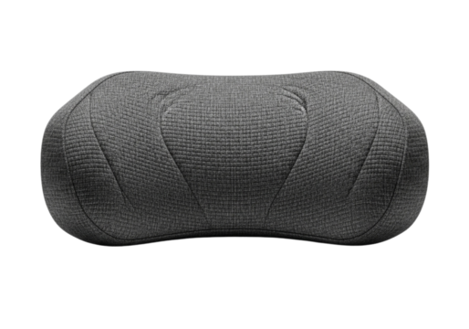 Dark gray peanut shaped massage ball isolated on transparent background