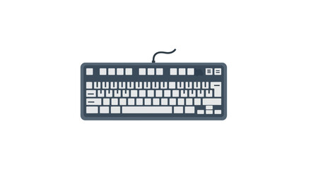 Simple vector illustration of a computer keyboard for input tasks on a white background