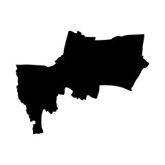 Bangkok Thailand city map silhouette vector illustration