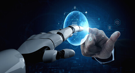 AI on a global quantum computing network, the future of communication and data processing. A worldwide AI system powered by quantum technology. Motif