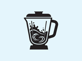 High Energy Blender Vector Silhouette for Kitchen Design Concepts
