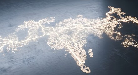 Data lines representing global connectivity