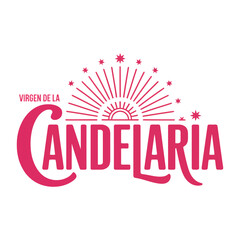 Elegant Virgen de la Candelaria Flat Vector Art.