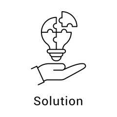 Solution Problem Solving Idea Innovation Creativity Line Icon