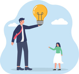 illustration of competing against competitors with great ideas and innovations

