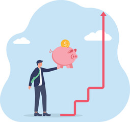 illustration of progress in increasing the amount of investment assets
