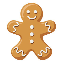 gingerbread man isolated on white