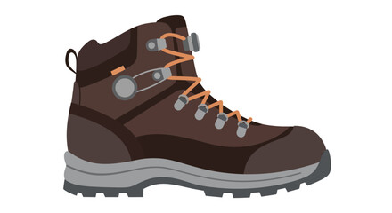 Hiking footwear illustration ready for outdoor adventures and mountain trekking explorations