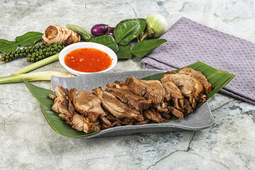 Asian cuisine Baked duck breast