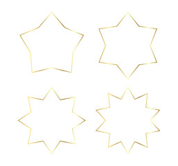 elegant gold outline shapes collection
