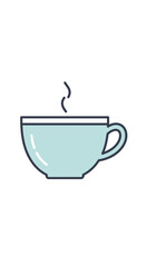 Minimalist hot beverage illustration for morning freshness and relaxation inspiration