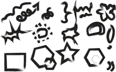 vector set of hand drawn icons with white background