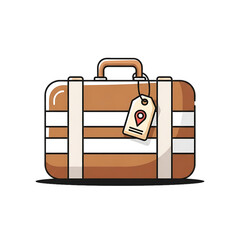 Travel suitcase symbolizing journey and vacation.
