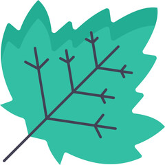 Maple Leaf Flat Icon &ndash; Autumn, Nature, Seasonal Foliage Symbol