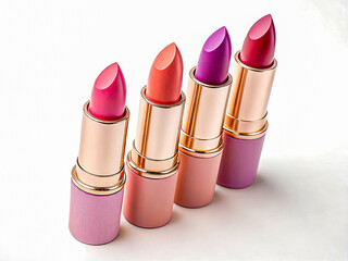 Soft Matte Lipsticks in Pink Coral and Purple Gradient