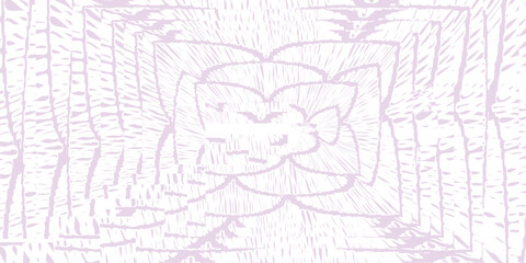 Pale Purple Abstract Floral Texture on White Background