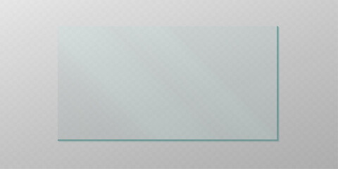 Fototapeta premium Clear reflective glass panel design element PNG.