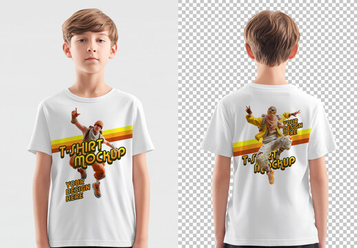 A t-shirt mockup for kids