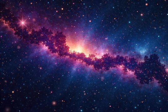 Celestial tapestry of stars forming a zodiac constellation, shimmering cosmic dust and nebulae in deep space , stellar, Sagittarius