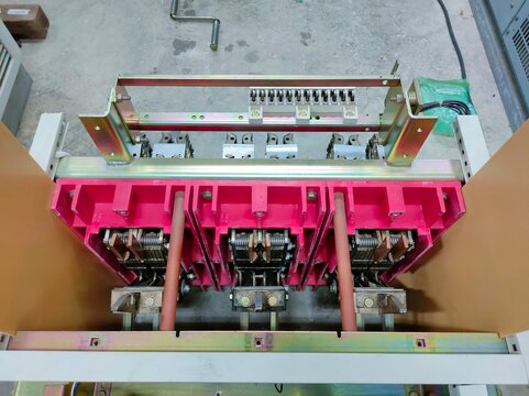 Electric room in industrial,selective focus.Turnaround or PM maintenace electric.	