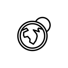 Earth Atmosphere and Atmospheric Layers Concept line icon style