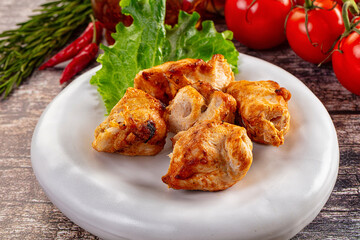 Grilled chicken meat kebab barbecue