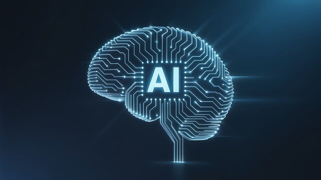 Ai brain technology artificial intelligence deep learning neural network concept digital mind future tech