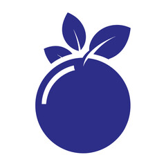 Blueberry Logo Silhouette Vector