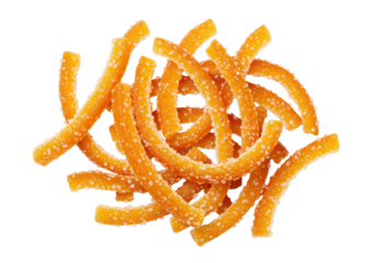 Isolated bunch of sweet pretzel sticks, popular snack food at fairs and festivals worldwide