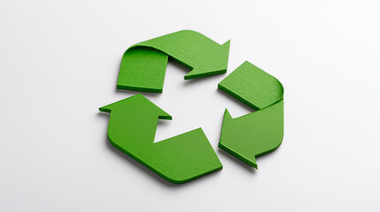 Obraz premium Recycling icon representing sustainability, circular economy and eco-friendly practices, ideal for environmental campaigns and green awareness projects