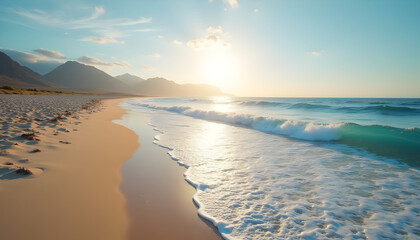 Fototapeta premium Desert meets ocean concept – symbolizes contrast or resilience