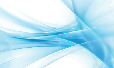 Dynamic Blue Swirls Abstract Background Modern Vector Art with Smooth Light Blue Waves