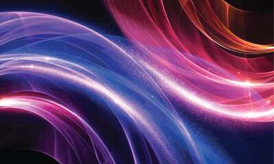 Abstract Dynamic Flowing Lines in Vibrant Colors