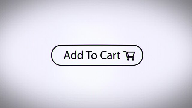 Digital display screen close up ecommerce add to cart Buy Product on On-line Store retail.
