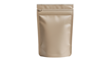 Beige Stand Up Pouch With Zipper Closure packaging