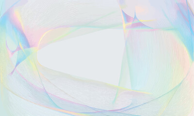 Abstract Pastel Rainbow Swirls on White Background
