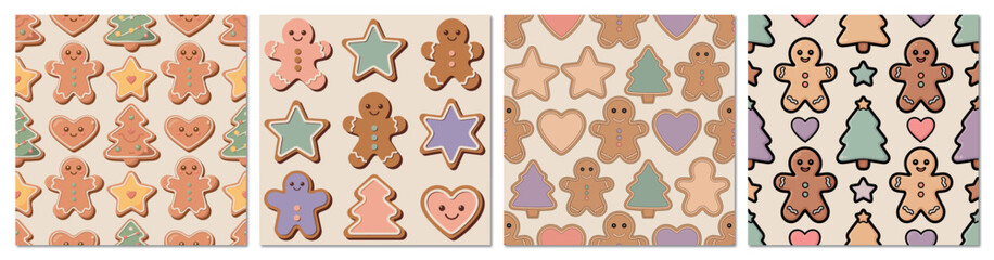 Gingerbread Cookies and Festive Treats Pattern Design