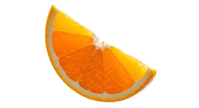 Slice of Orange with Bright Pulp citrus fruit
