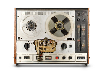 Old reel tape recorder