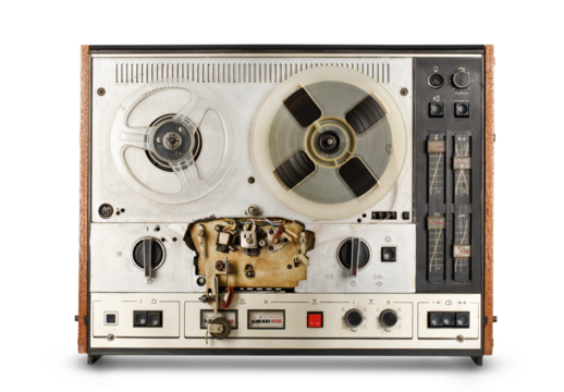 Old reel tape recorder