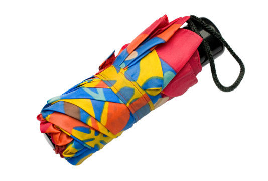 Umbrella closed isolated on white