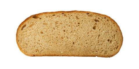 Bread slice isolated on white