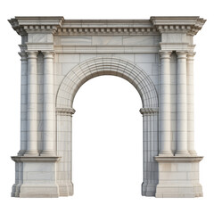 Naklejka premium Grand Marble Archway isolated on a transparent background