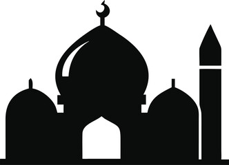 mosques silhouette vector illustration