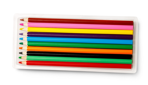 Set of new colourful pencils